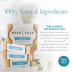 Bend Soap Company goat milk soap ingredients highlight coconut olive red palm oils nourishing the skin