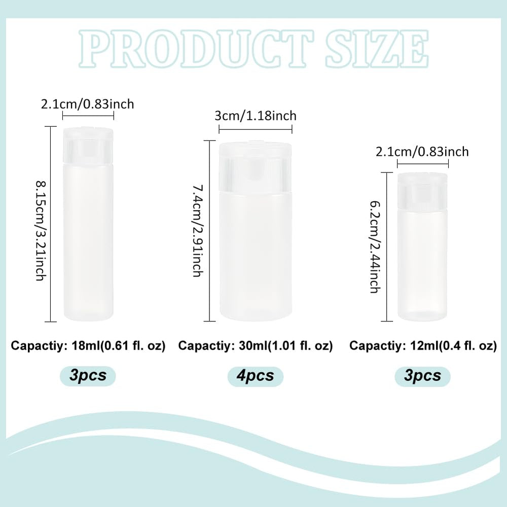 BENECREAT 18ml travel bottle with flip cap for compact cosmetics on trips.
