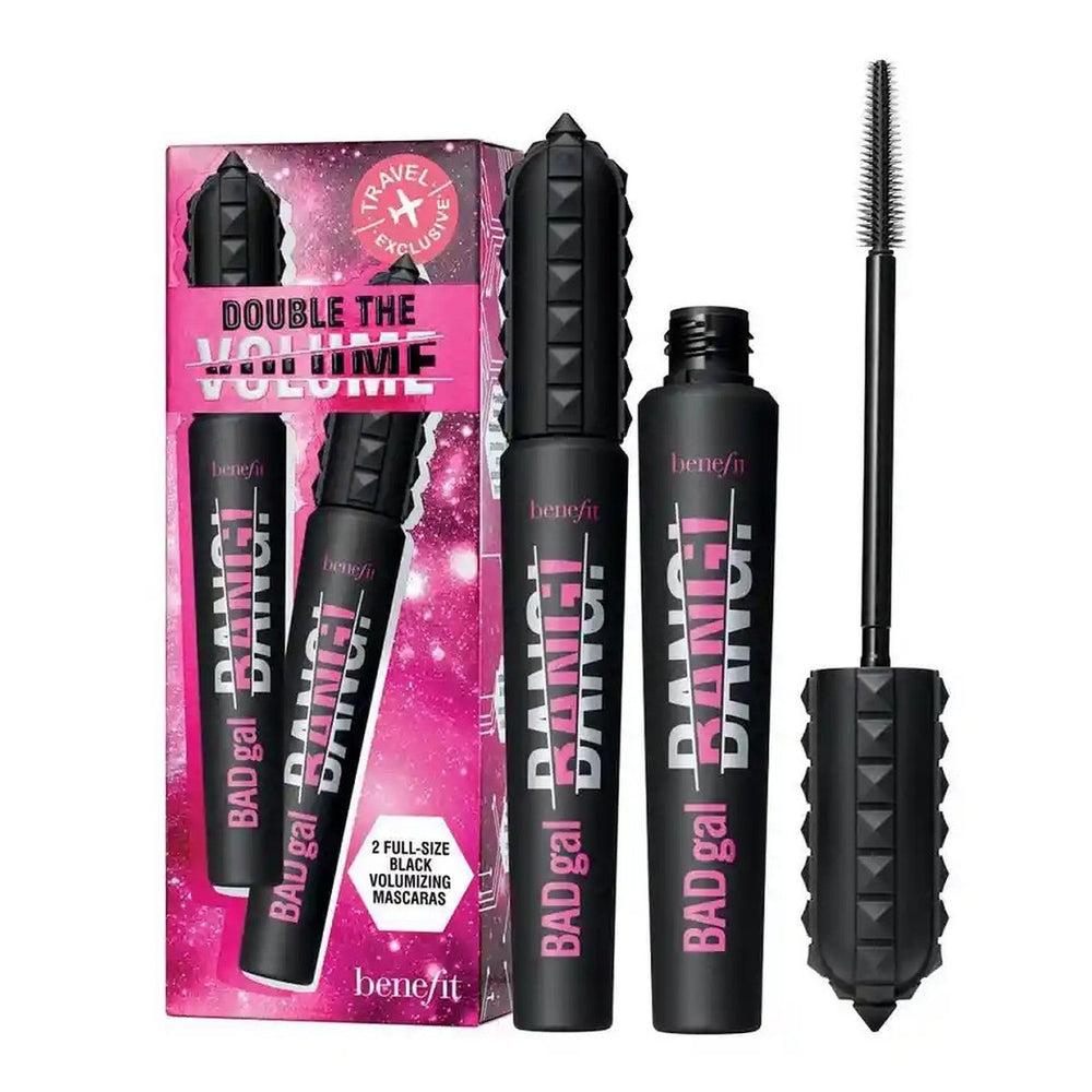 Benefit Badgal Bang mascara duo delivers double-volume lashes with a smudge-proof, water-resistant finish.