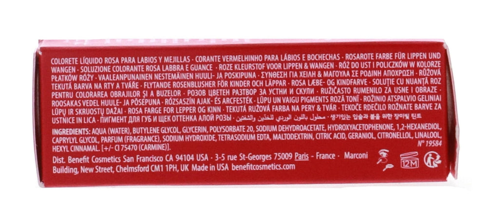 Benefit Bene Tint compact packaging showing travel-friendly dimensions.