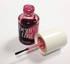 Benefit Benetint Mini cheek tint close-up highlights smudge-proof, lightweight wear.
