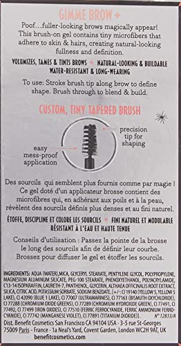 Benefit Gimme Brow swatch demonstrates buildable fullness and subtle texture