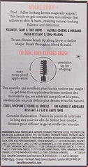 Benefit Gimme Brow swatch demonstrates buildable fullness and subtle texture
