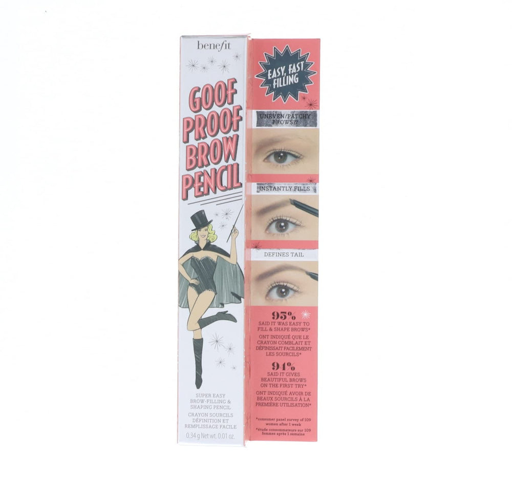 Benefit Goof Proof Brow Pencil includes a spoolie end for blending and grooming.