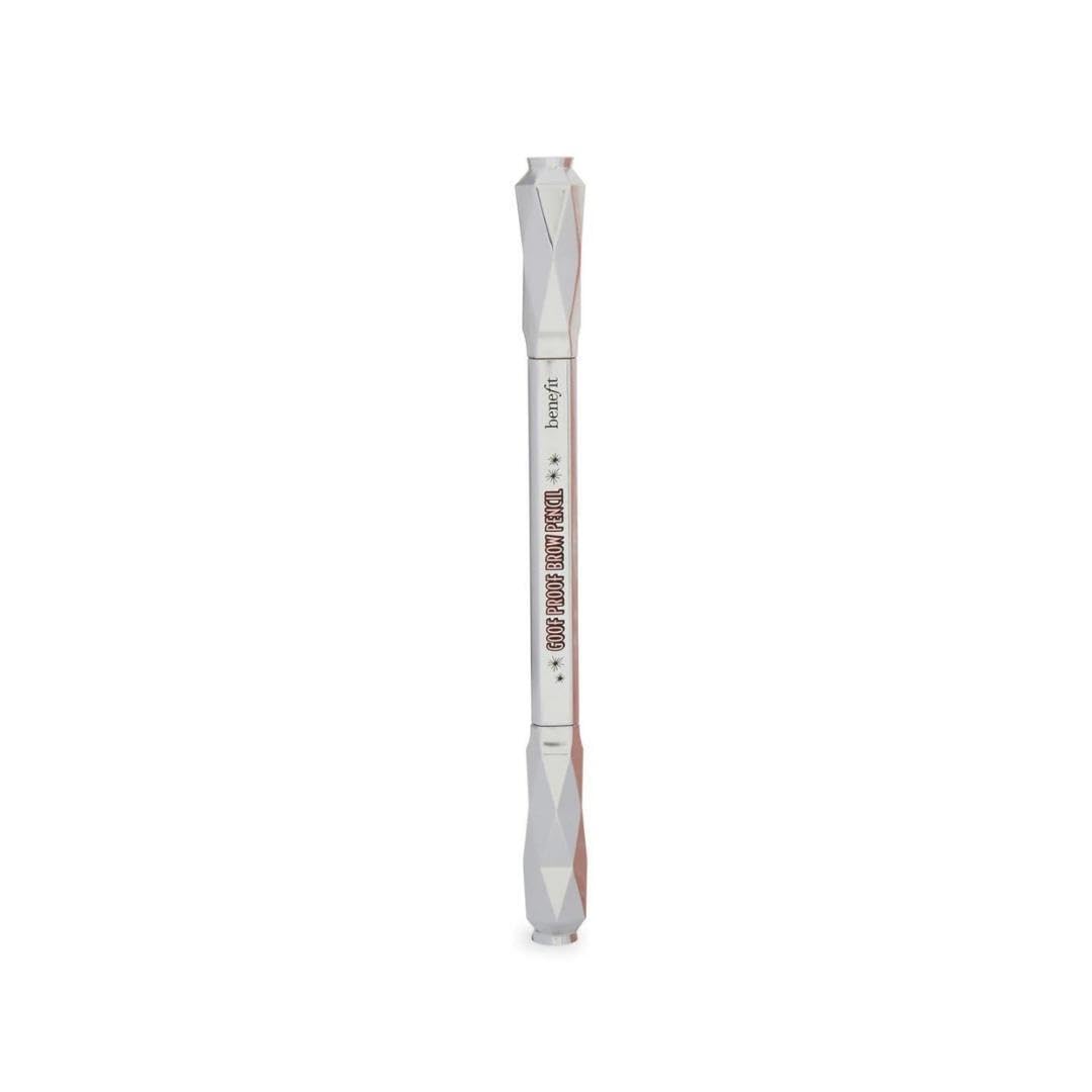 Benefit Goof Proof Brow Pencil swatch in 2.5 Neutral Blonde on skin for shade matching.