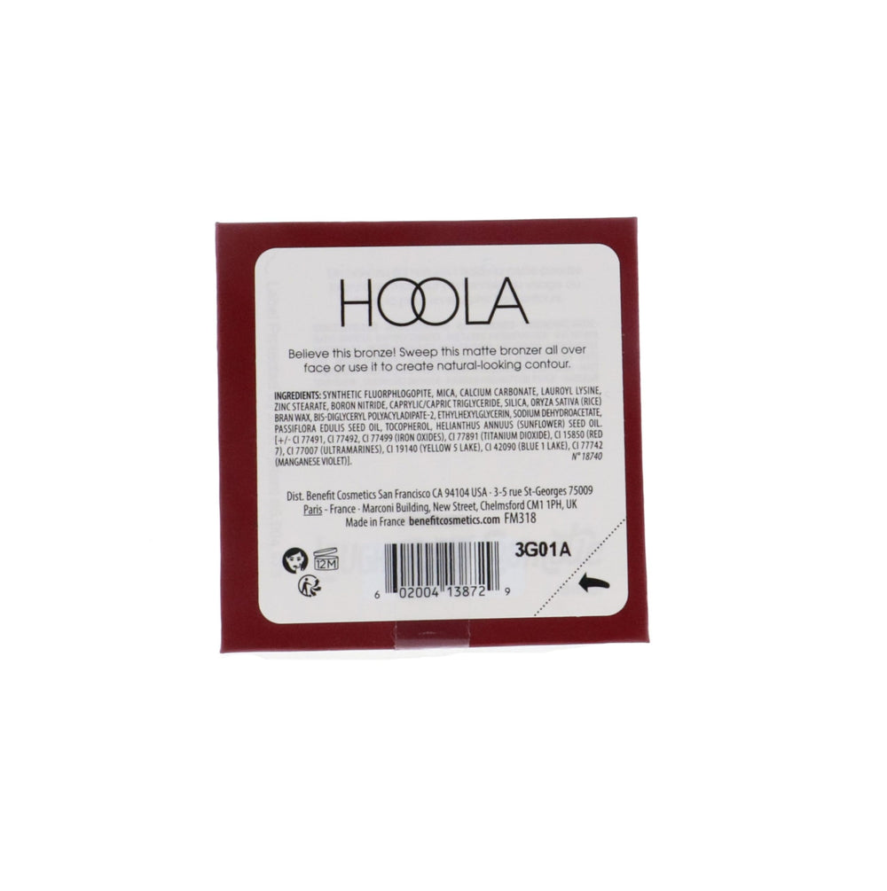 Benefit Hoola bronzer powder swatch showing natural sun-kissed finish.