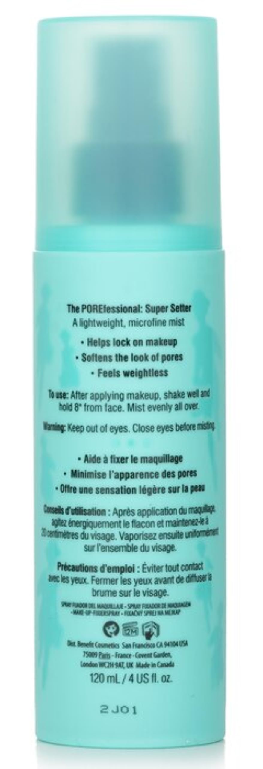 Benefit POREfessional Super Setter, hidratación suave que deja la piel fresca