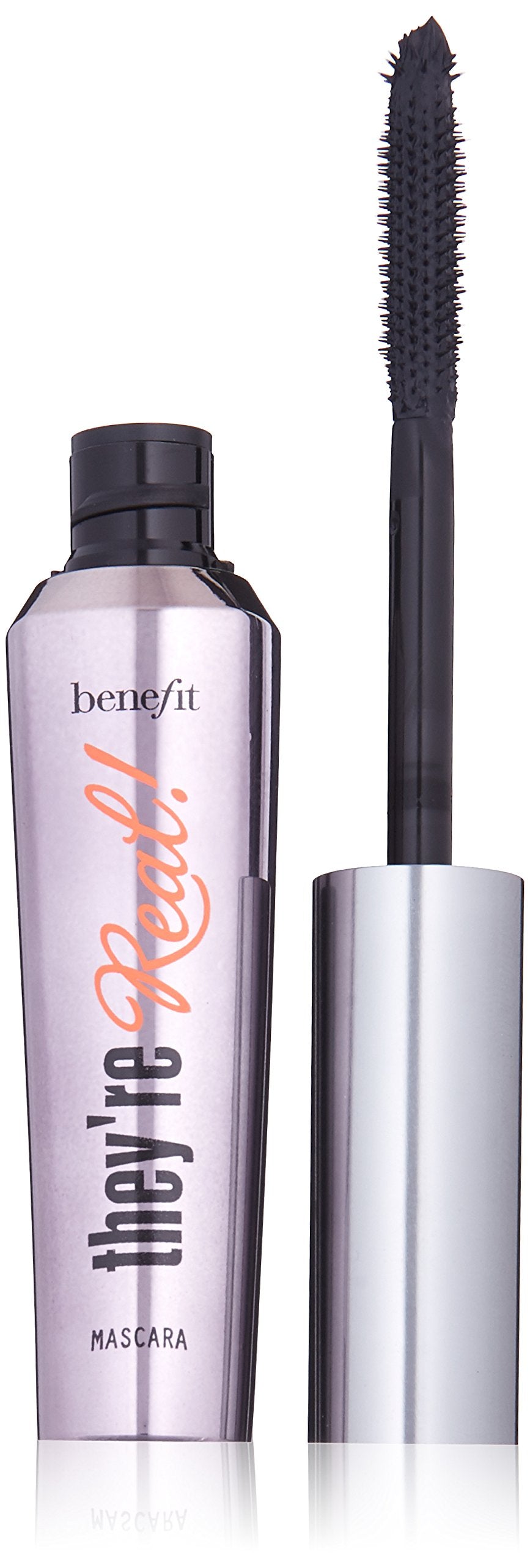 Benefit They're Real Beyond Mascara bottle close-up with glossy, long-lasting lash look