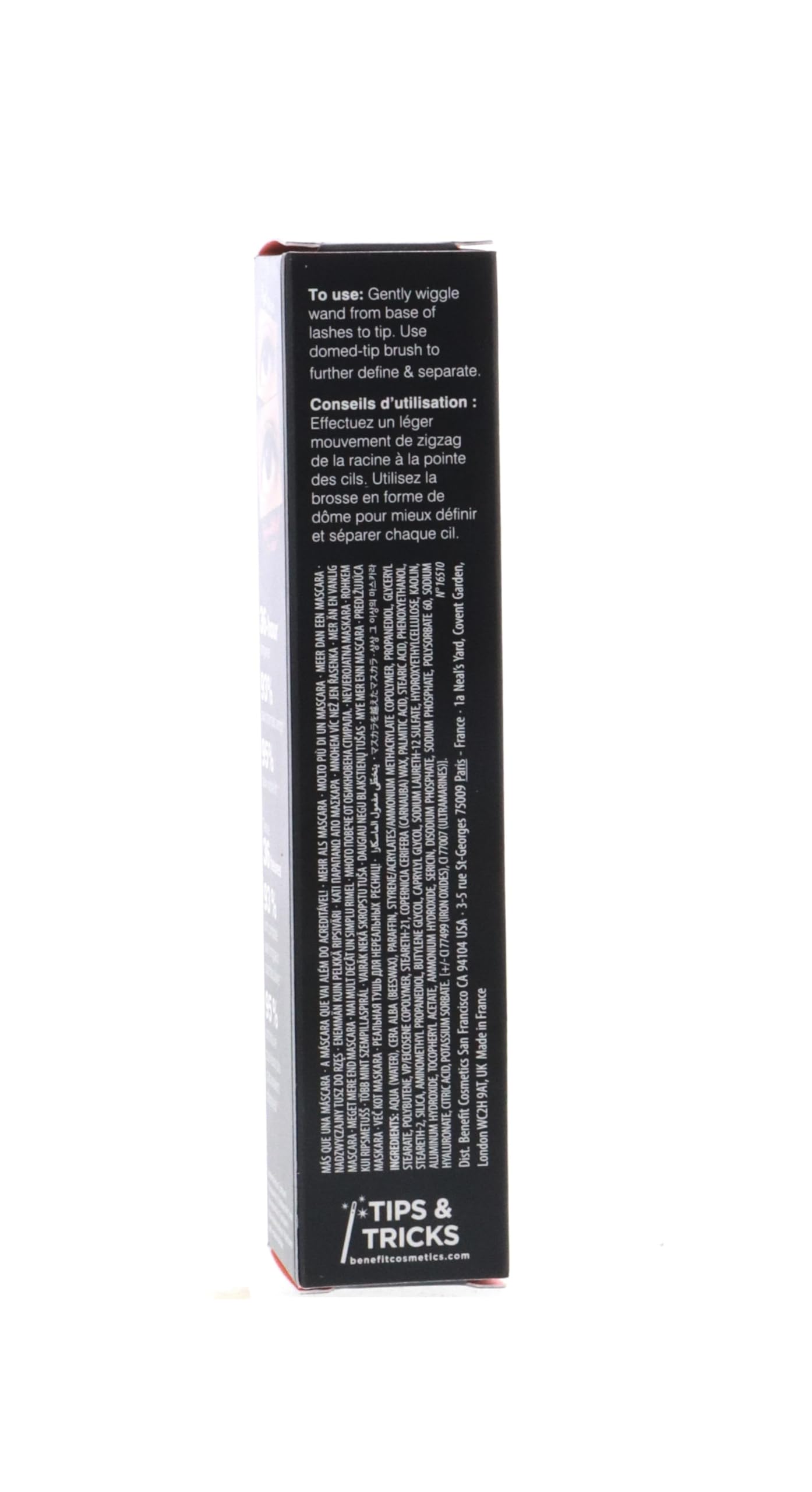 Benefit They're Real Mascara packaging tube, compact and travel-friendly.
