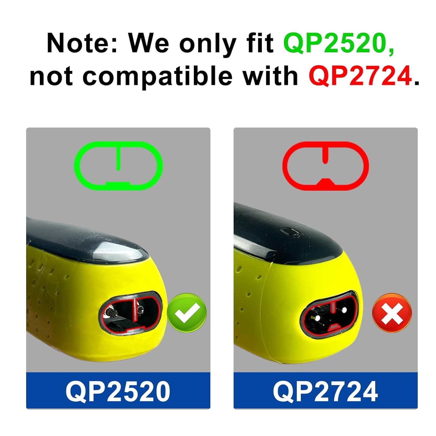 BENSN compatibility note for 4.3V QP2520 shavers