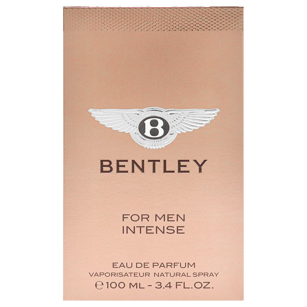 Bentley Intense label detail highlighting branding