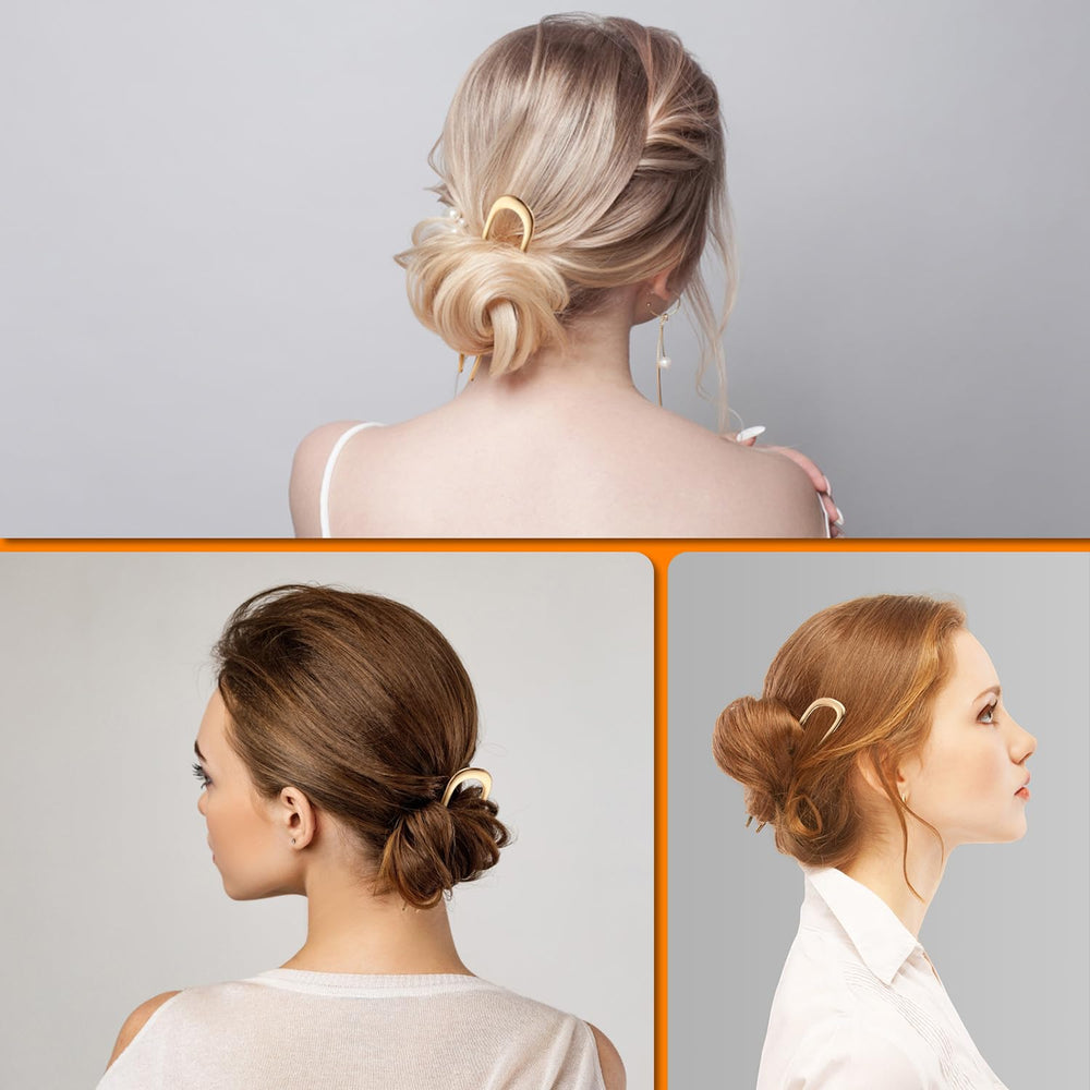BEoffer gold French pin on head for secure all day hold