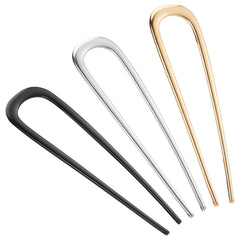 BEoffer French hair pin gold view showing elegant hold for updos