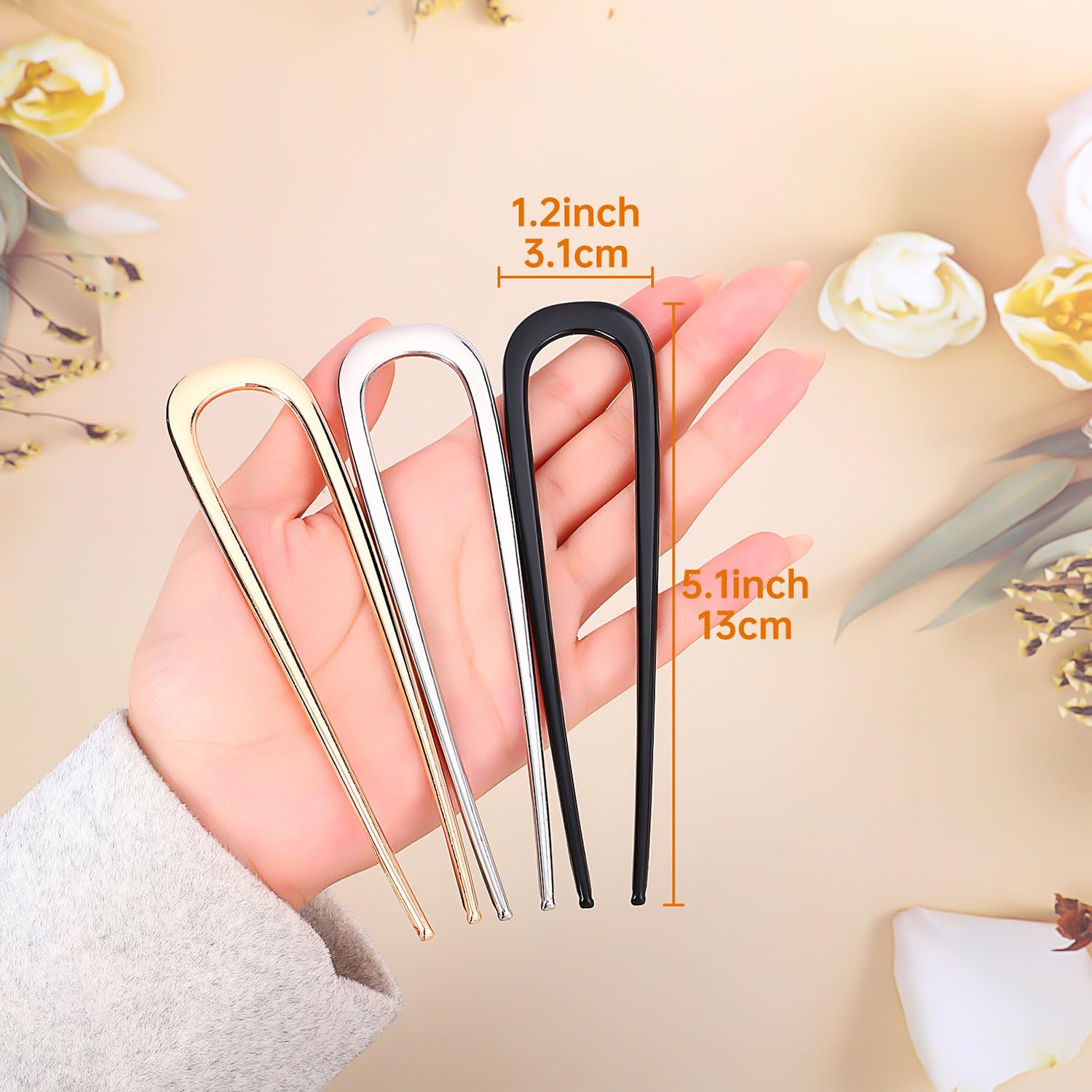 BEoffer U-shaped hair pin closeup highlighting smooth finish and grip