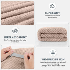 Detalle de secado rápido con BEoffer microfibra para cabello.