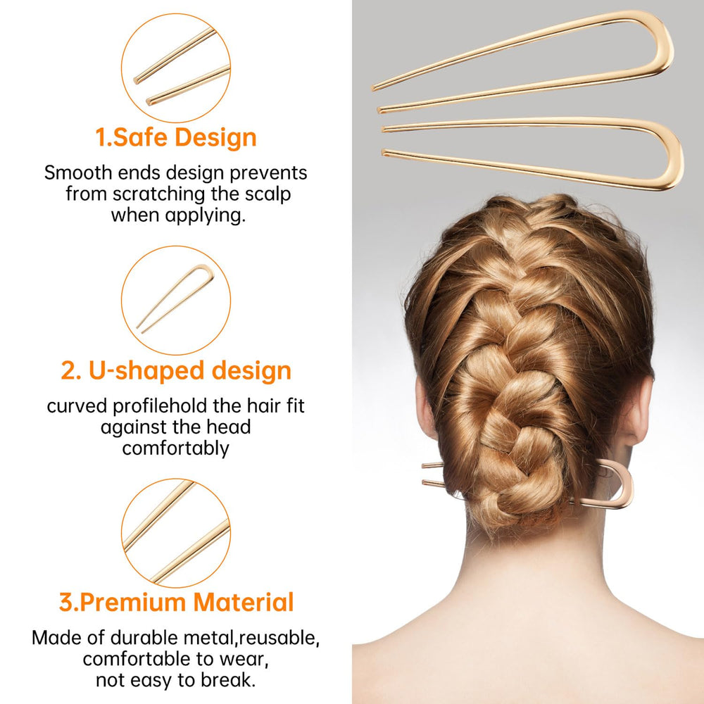 BEoffer metal hair pin closeup with polished finish for smooth glide