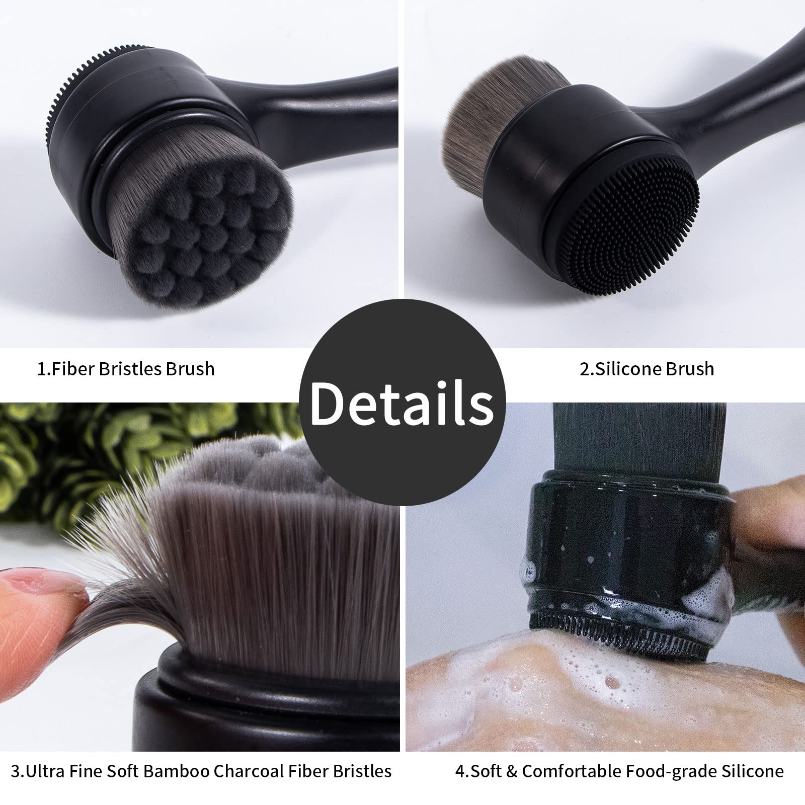 Beomeen portable travel-size facial brush fits in a bag.