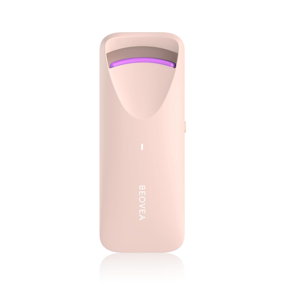 BEOVEA heated eyelash curler showing fast 8s heat for lasting curl
