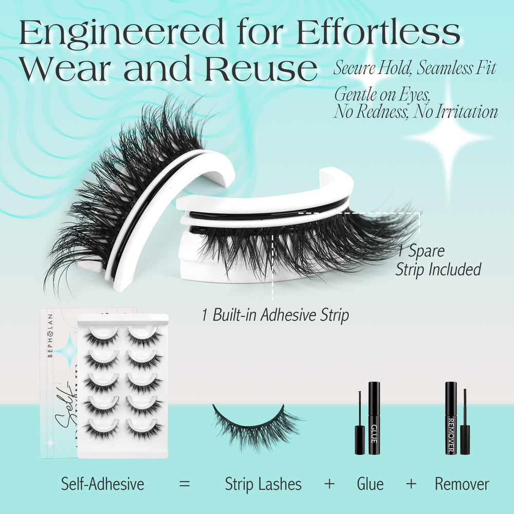 Bepholan eyelash close-up showing three-dimensional volume and lightweight feel