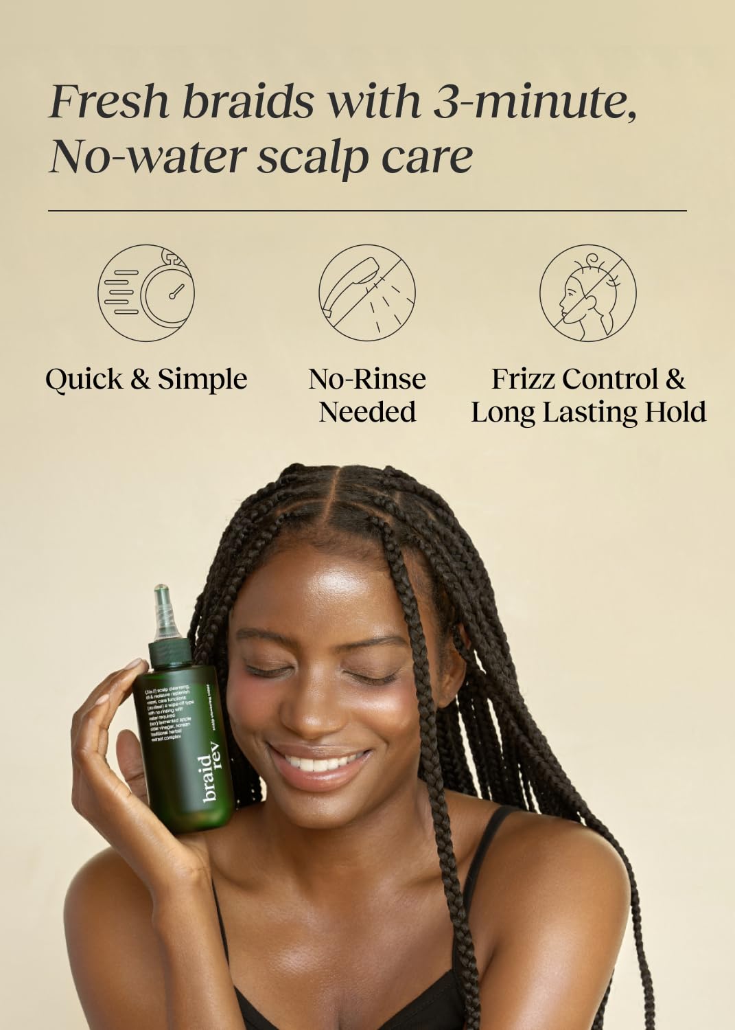Bephor scalp toner applied with cotton pad on hairline for quick cleanse