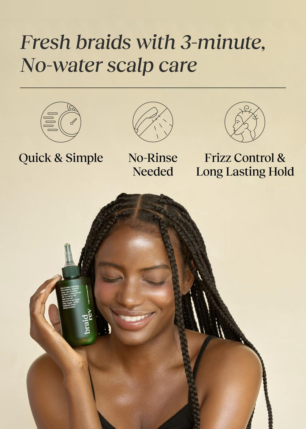 Bephor scalp toner applied with cotton pad on hairline for quick cleanse
