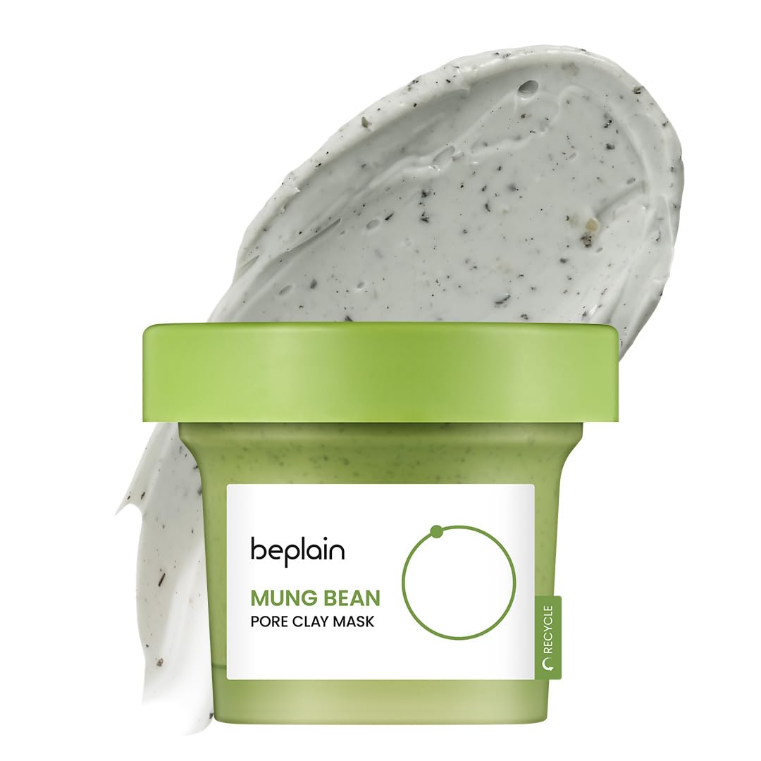 Beplain mascarilla de frijol mung, envase de 120 ml para limpieza suave.