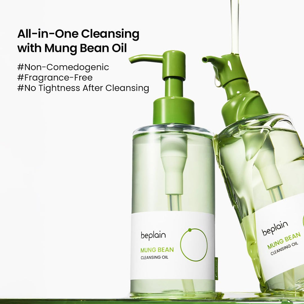 Beplain Aceite Desmaquillante de Frijol Mung, deshace maquillaje resistente sin frotar la piel