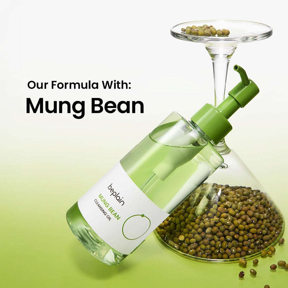 Beplain Aceite Desmaquillante de Frijol Mung, apta para piel sensible y uso diario