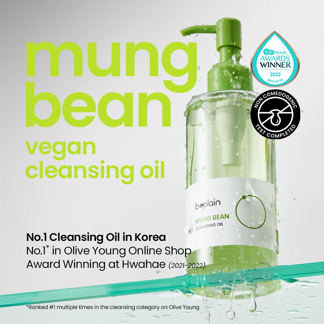 Beplain Aceite Desmaquillante de Frijol Mung, remoción suave de maquillaje de ojos