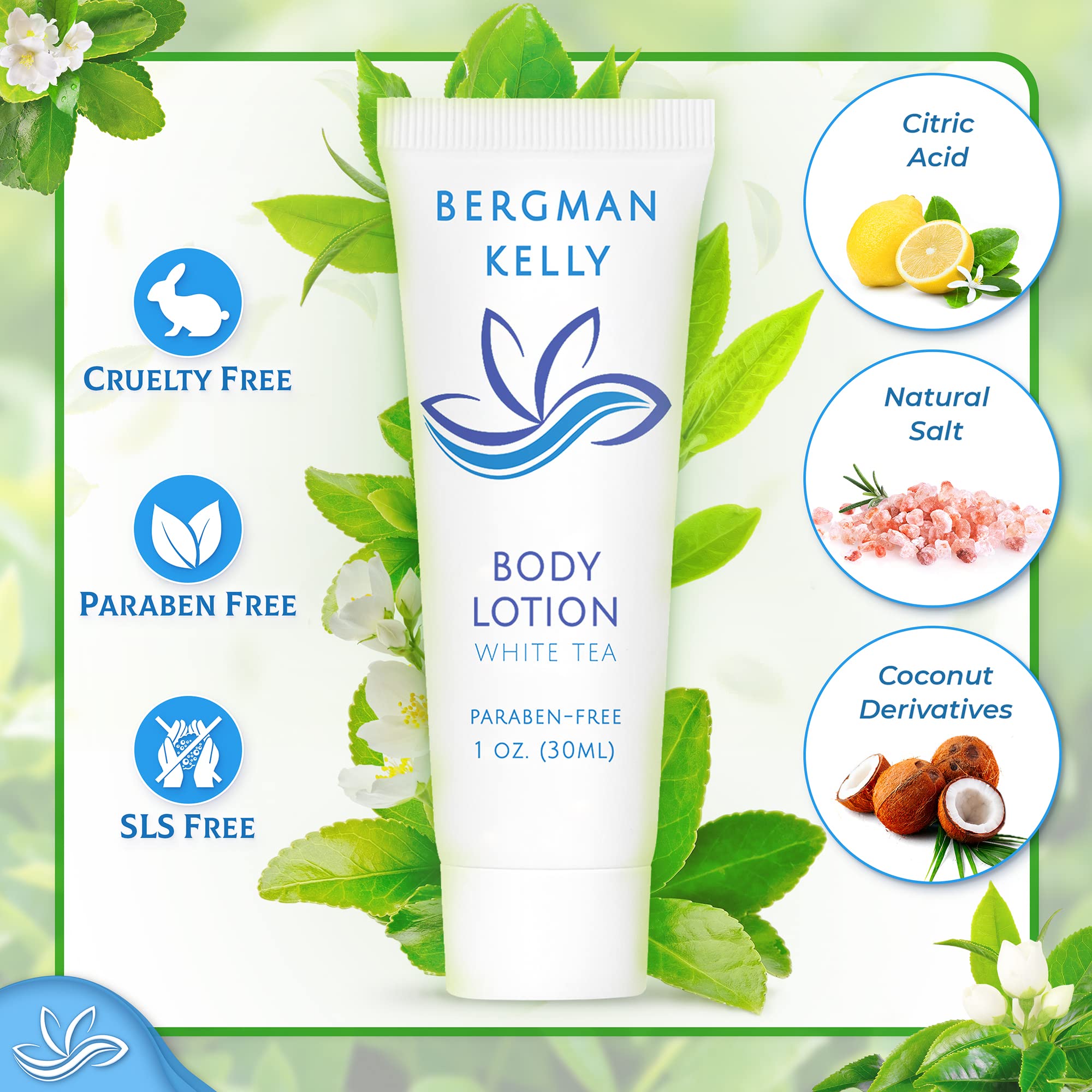 BERGMAN KELLY 1 oz bottle with white tea scent for quick refreshment
