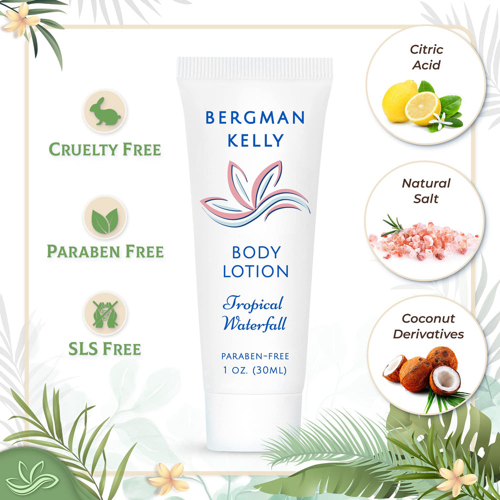 Bulk 100-pack Bergman Kelly hotel amenities for easy guest care