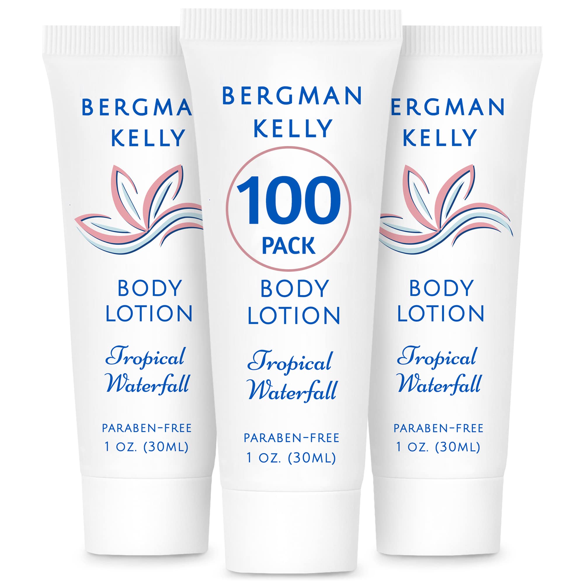 BERGMAN KELLY travel size lotion tube with Tropical Waterfall scent for guest rooms