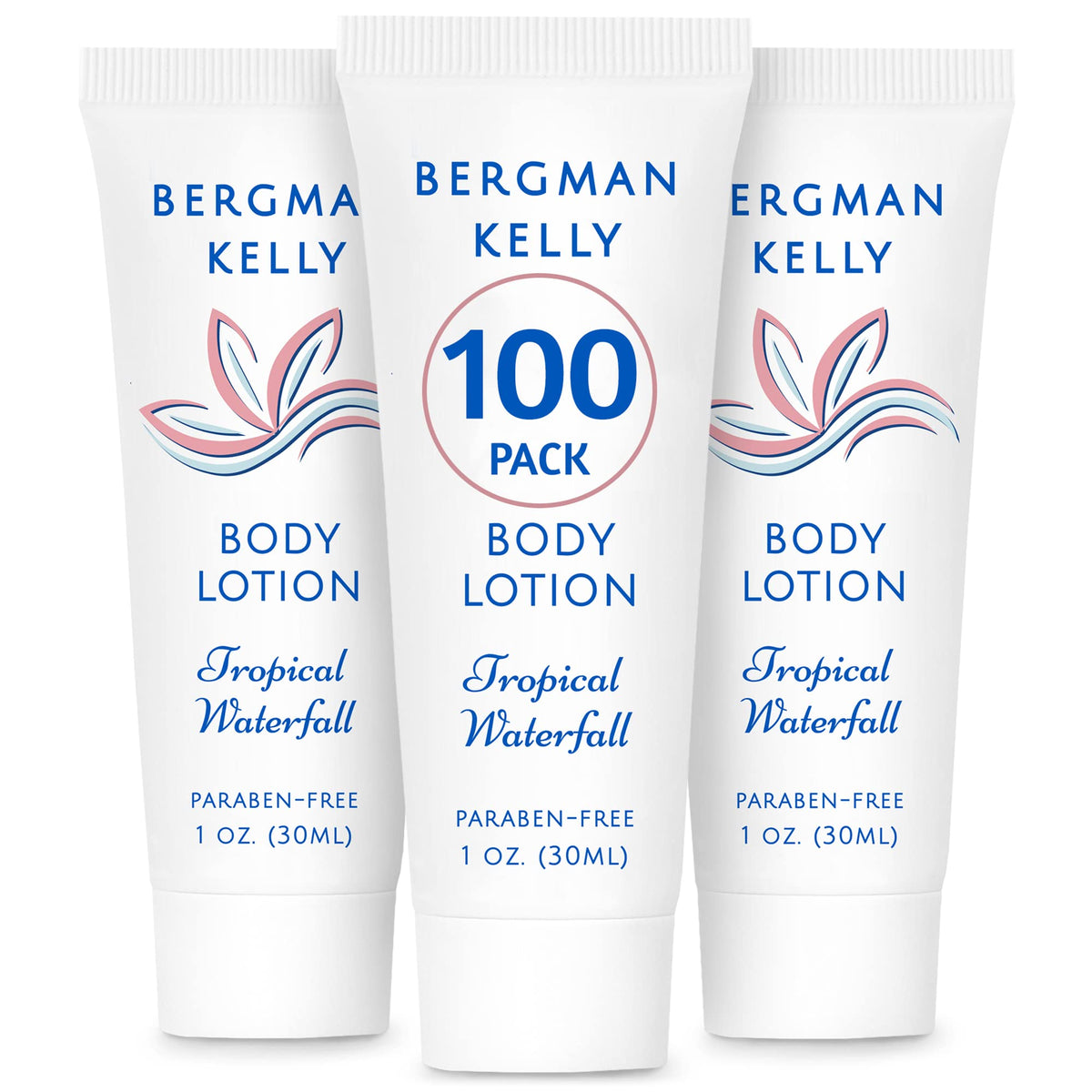 BERGMAN KELLY travel size lotion tube with Tropical Waterfall scent for guest rooms
