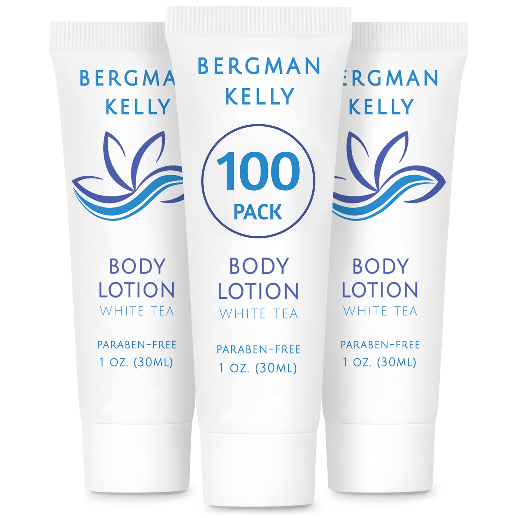 BERGMAN KELLY travel-size lotion foil-sealed tube for guest freshness