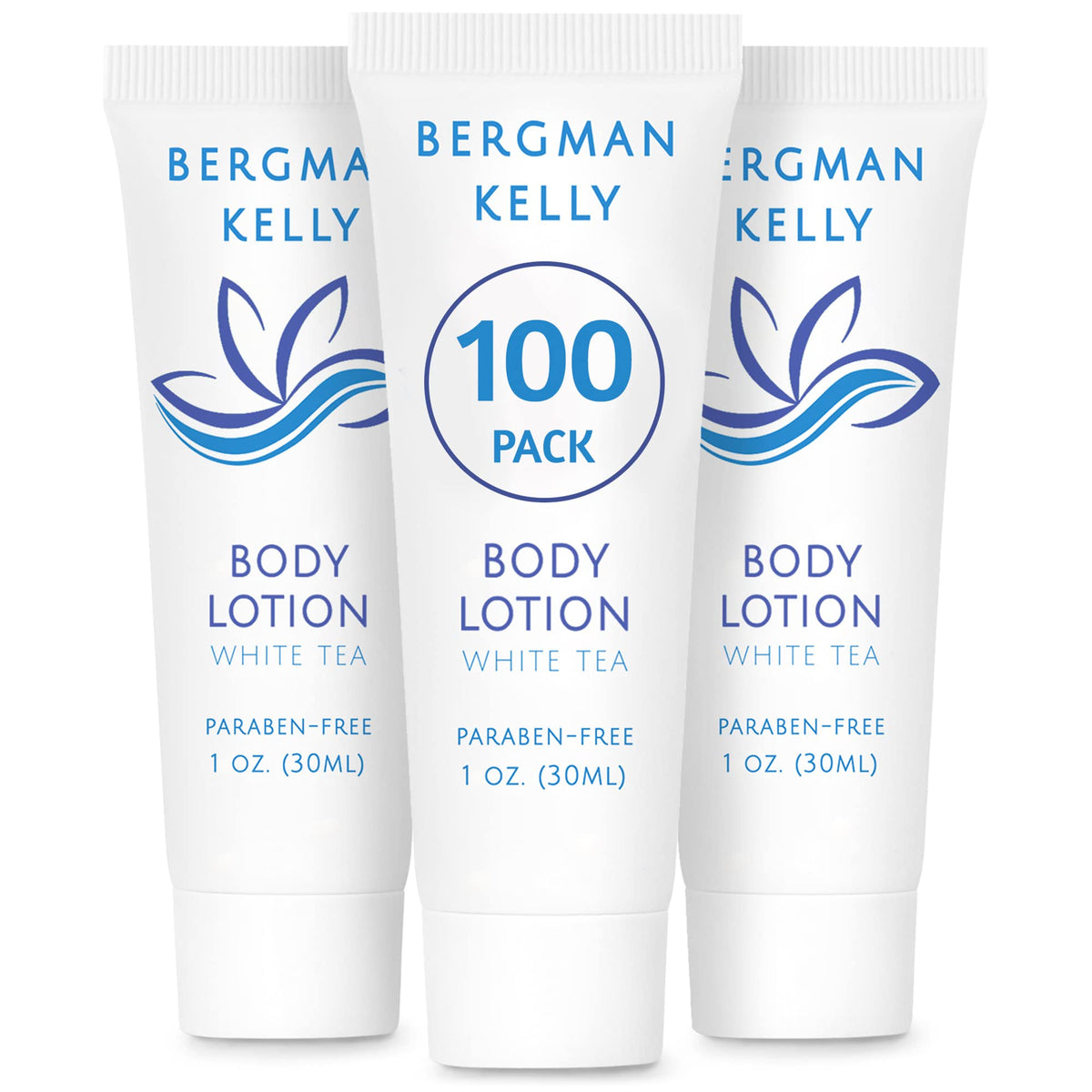 BERGMAN KELLY travel-size lotion foil-sealed tube for guest freshness