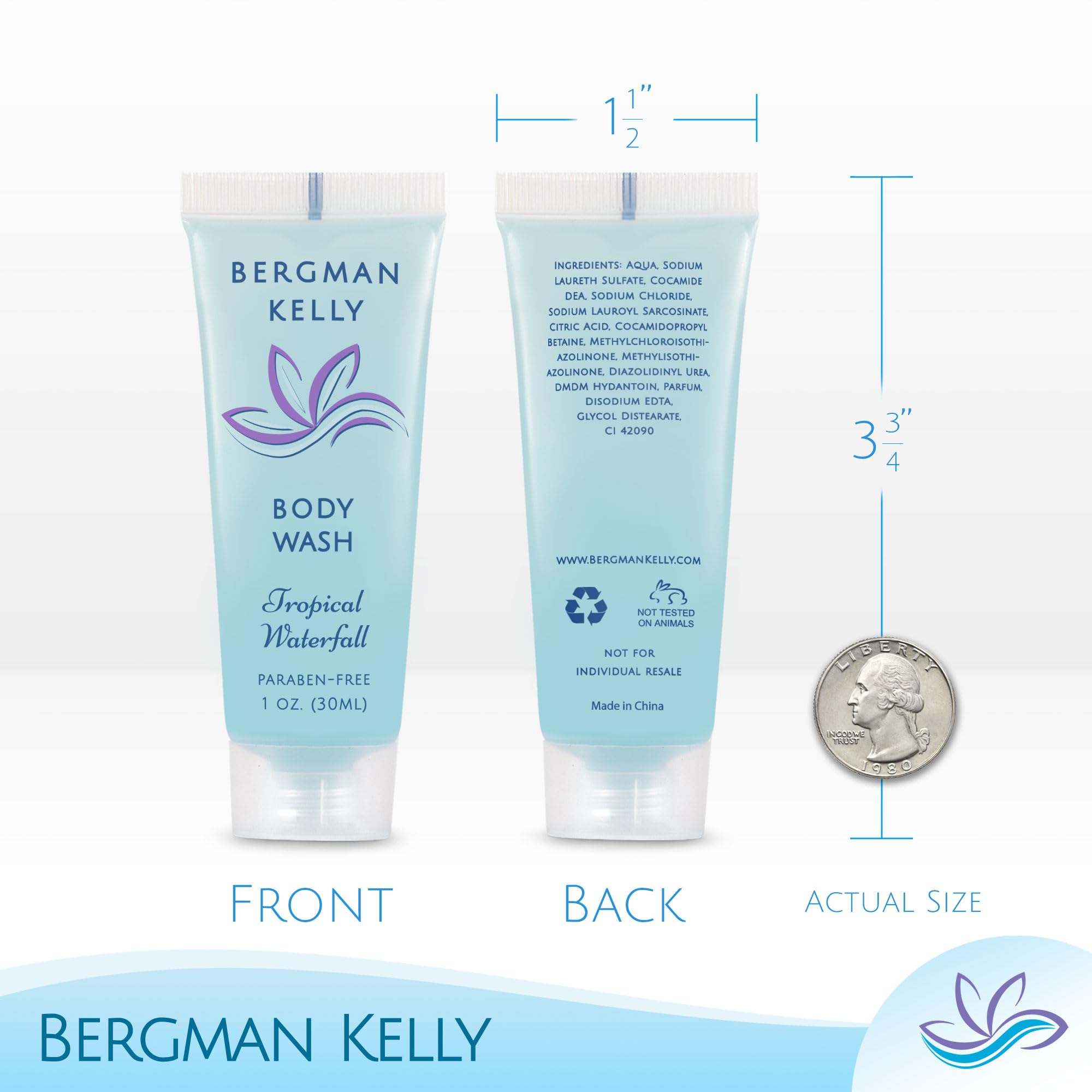 TSA-approved BERGMAN KELLY travel-size bottle for carry-on comfort