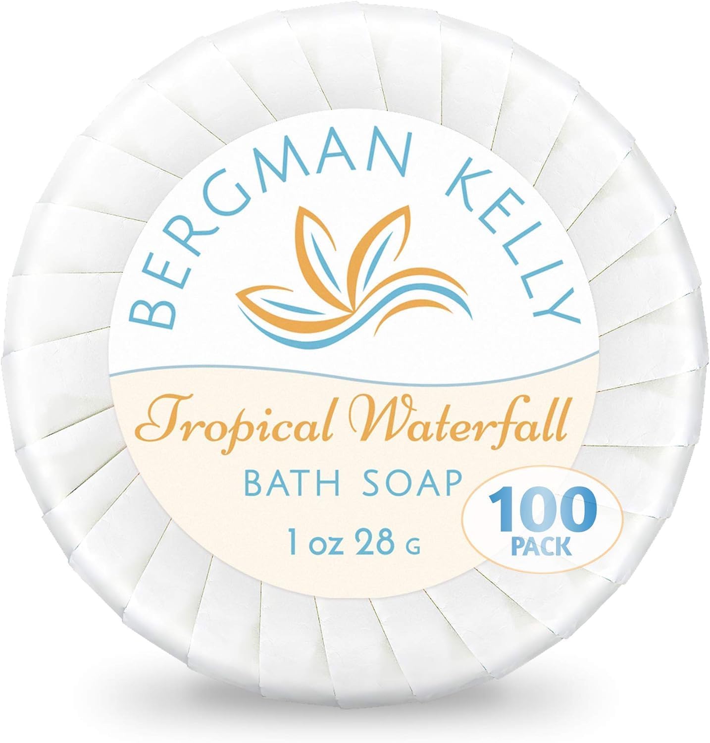 BERGMAN KELLY tropical waterfall soap bar 1oz, 100-pack for inviting hotel guest bathrooms.