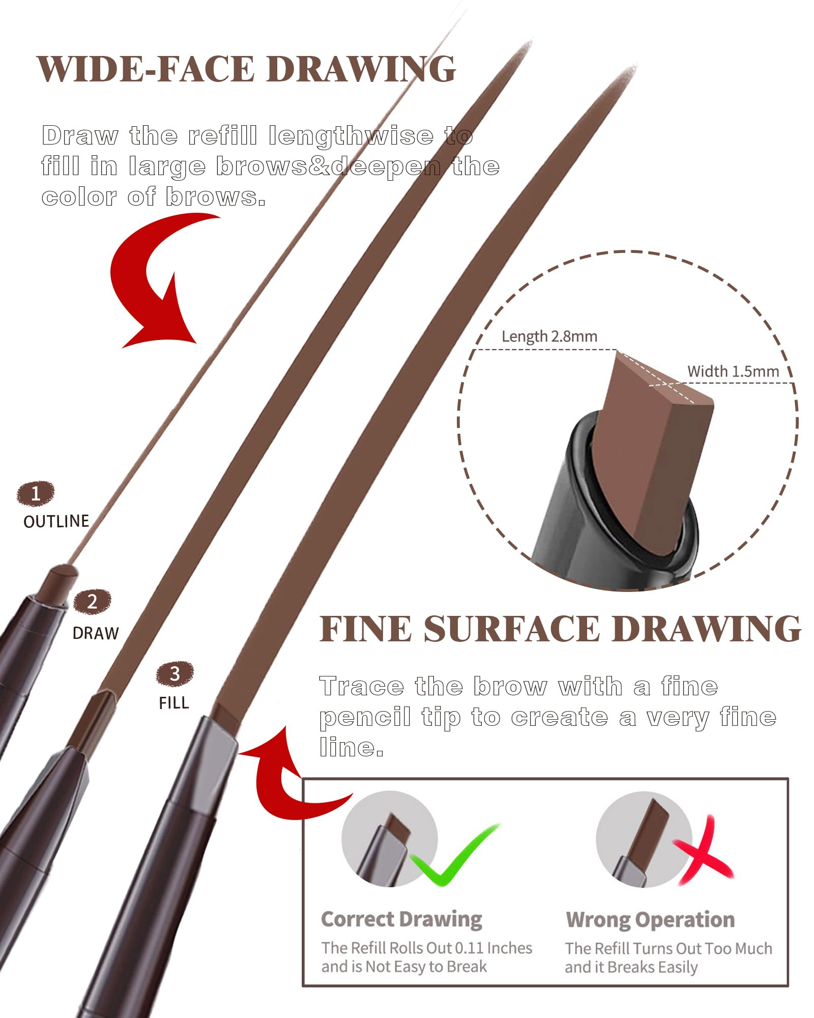 Berinist waterproof eyebrow pencil resists sweat for all-day wear