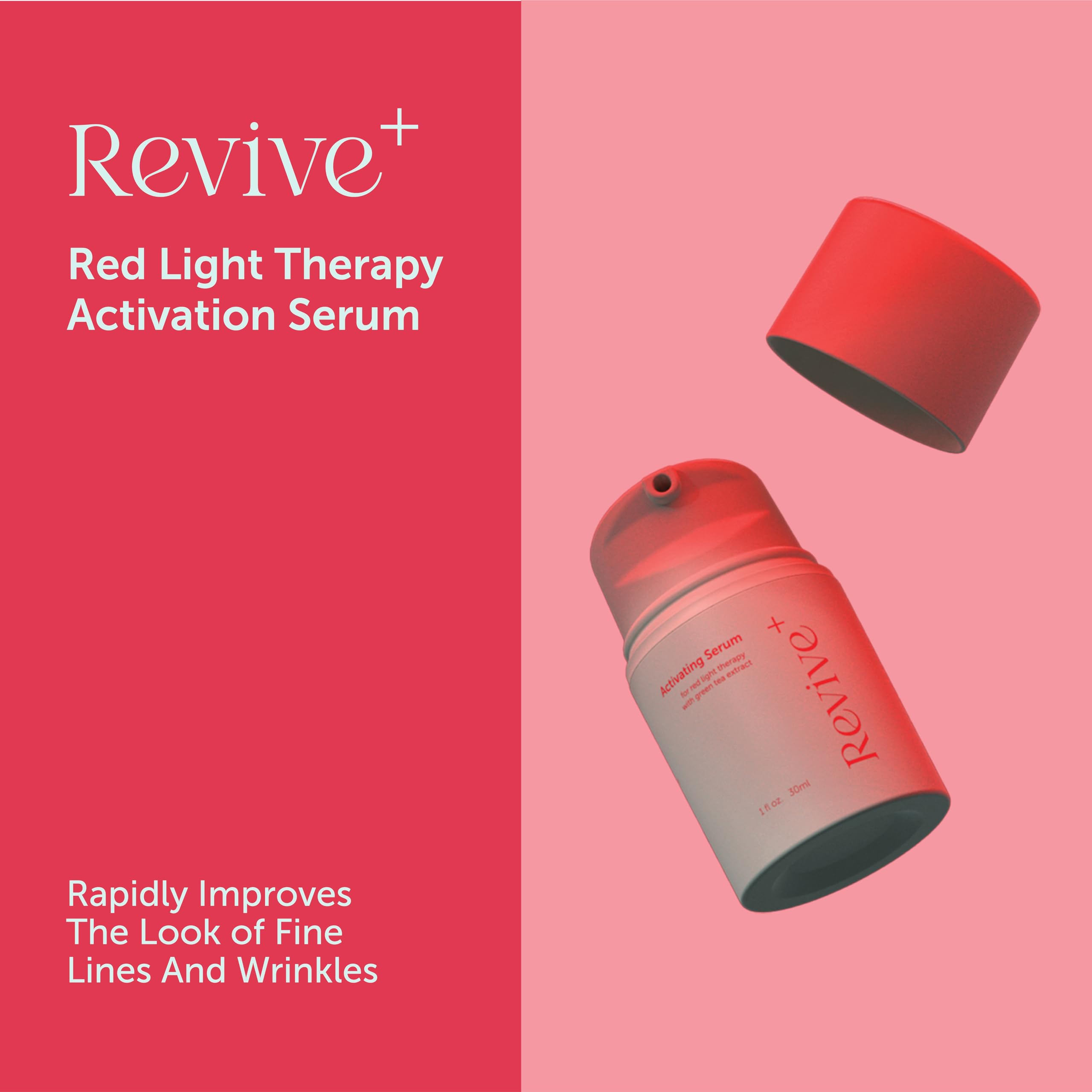 Berkland Revive Green Tea Serum on skin showing refreshed appearance.