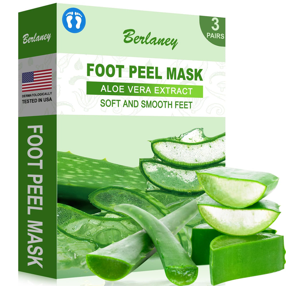 Mascarilla de aloe Berlaney para pies: pie suave tras exfoliación.