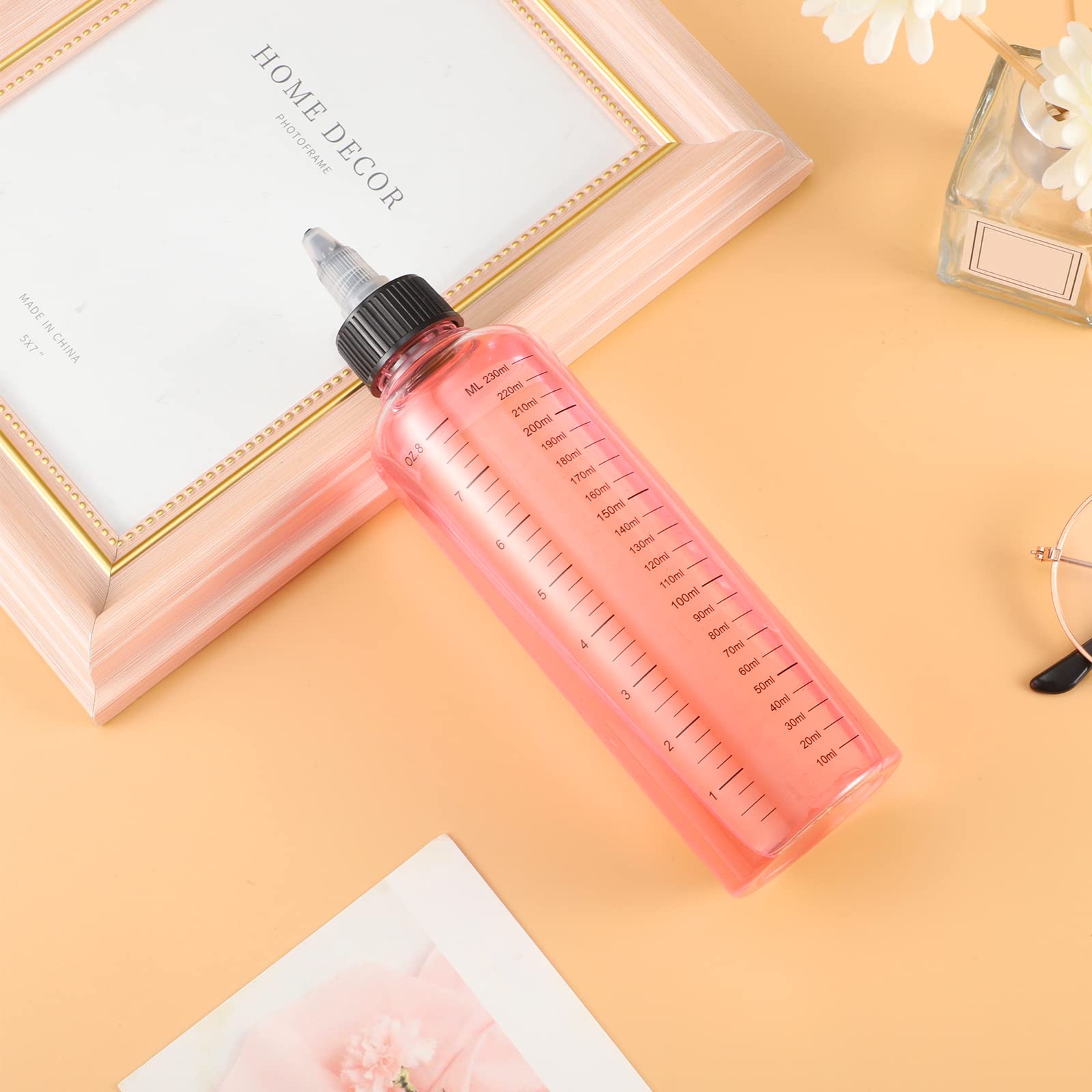 Besarme bottle wide application for hair dye, shampoo, and oils at home