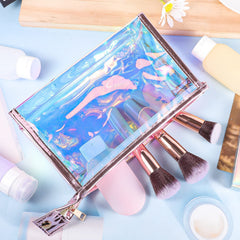 BESARME translucent bag stacked demonstrates compact travel storage for on-the-go.