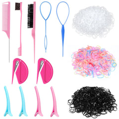 Besarme ligas elasticas coloridas para peinados fáciles y duraderos.
