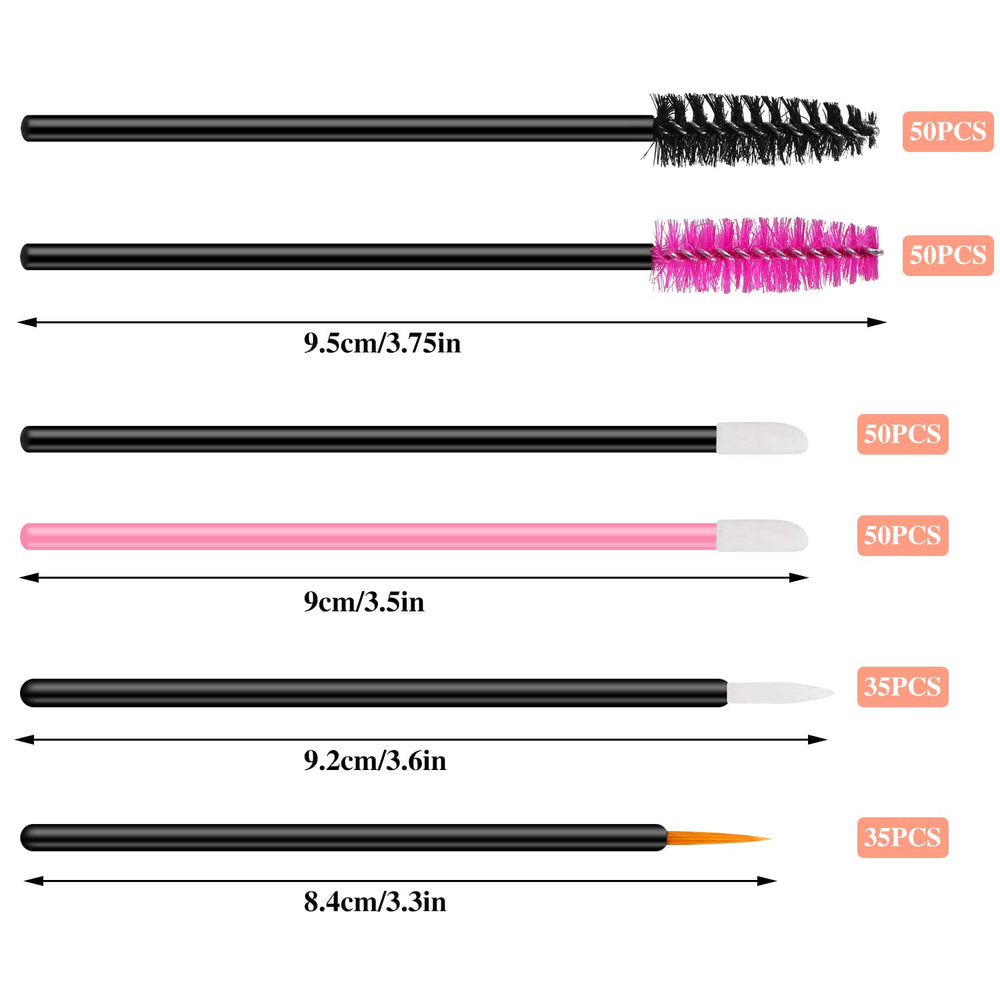 BESARME mascara wands displayed in a clear organizer box for hygienic application