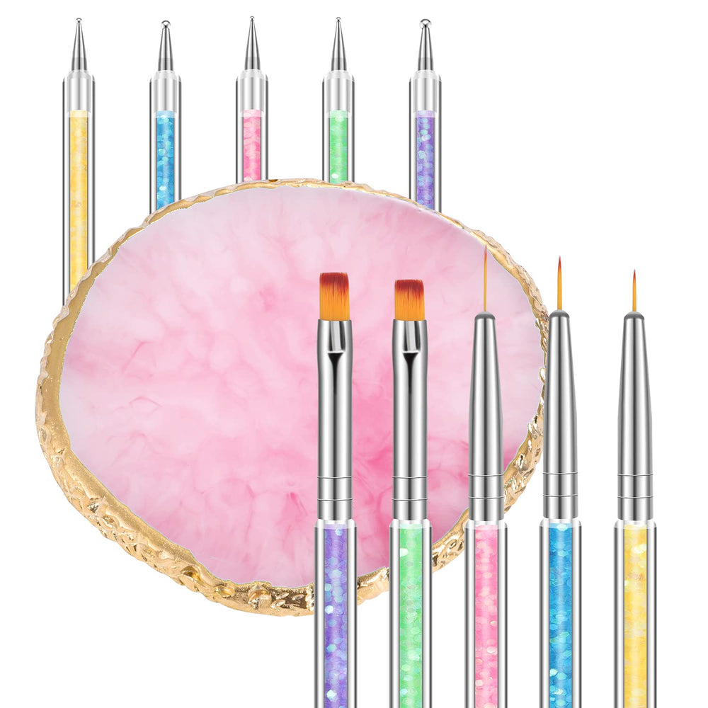 BESARME resin nail art palette in pink for easy color mixing.