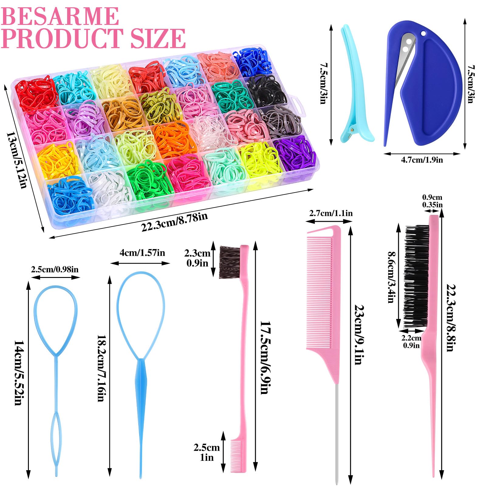 BESARME topsy-tail hair tool enabling easy braids