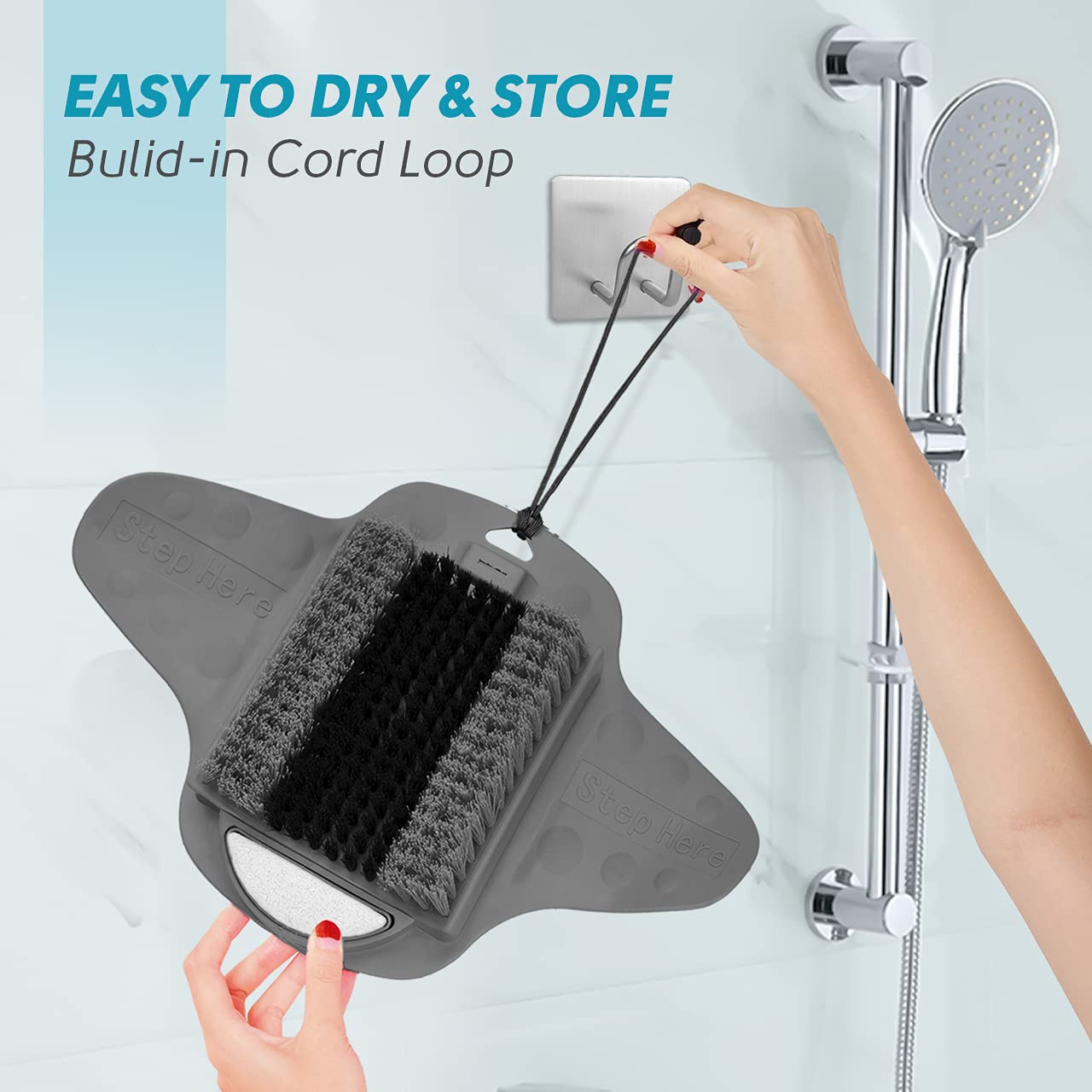 BESKAR foot scrubber delivers deep cleaning with bristles for a spa-like feel.