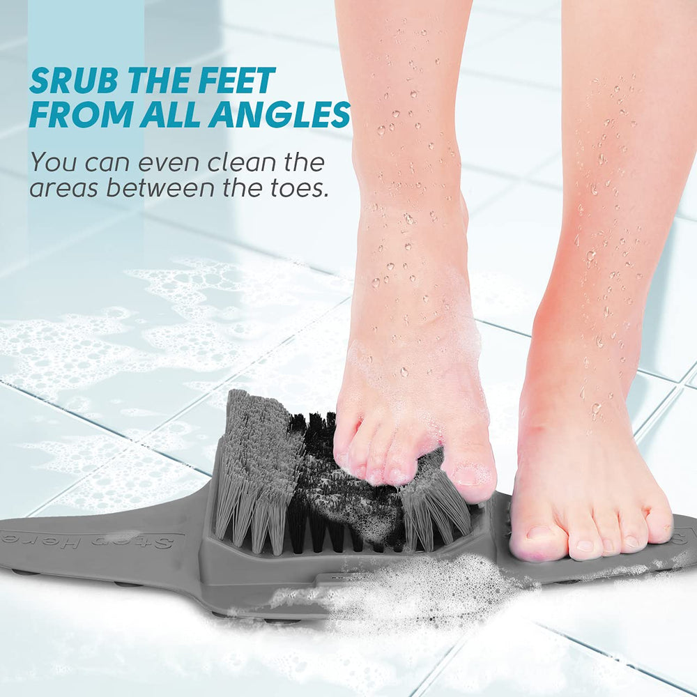 BESKAR shower scrubber includes hanging string for easy storage after use.
