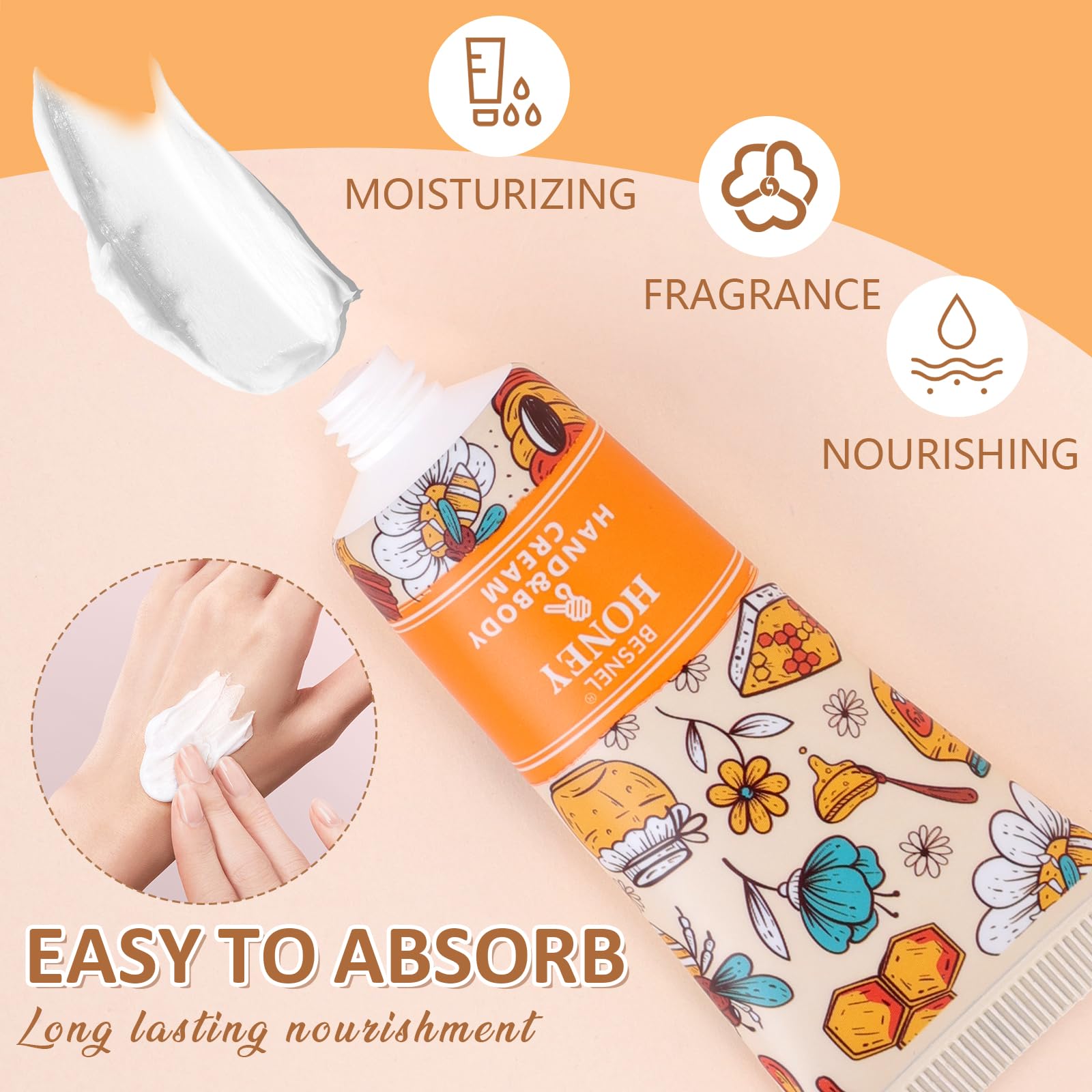 BESNEL chamomile hand cream gift set for calming, breathable skin feel