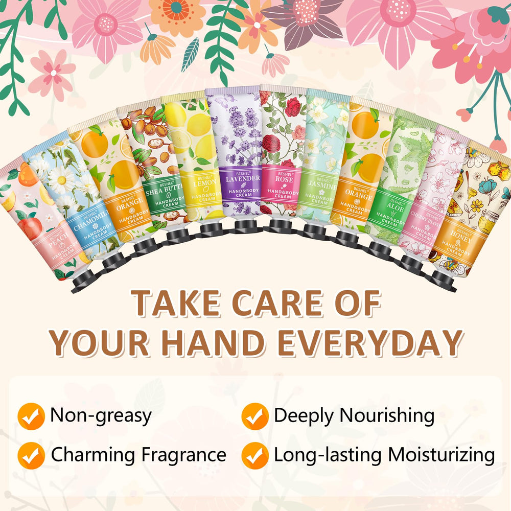 BESNEL jasmine hand cream gift set with refreshing scent and quick absorption